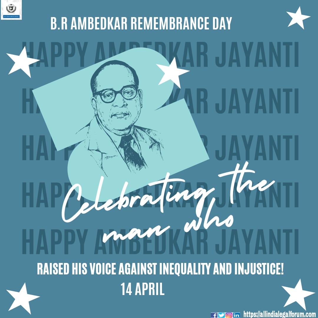 AILF_2020's tweet photo. A nation becomes strong when the people of the nation are strong, let us take inspiration from B.R. Ambedkar and become like him. Best wishes on Ambedkar Jayanti!👩🏻‍⚖️🇮🇳

#AmbedkarJayanti #AmbedkarJayanti2023 #fatherofconstitution #April14_EqualityDay #April14th https://t.co/N2l0KufR6W