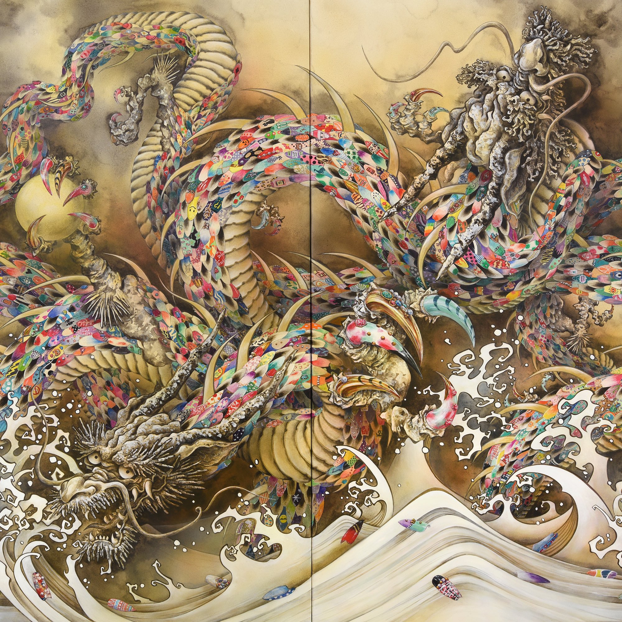 甲斐千香子さん 原画作品 少し豊富な贈り物 9240円引き quantrion.com