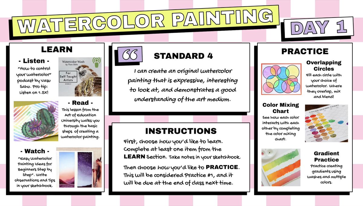MrsAlexaOkey's tweet photo. SO. MUCH. FUN. That’s all I see here &amp; that’s all our learners have in Art 9 here @QuestJrHS when they are presented with choices! I wish I had all these resources to choose from &amp; guidance on different ways to practice skills when I was in school. #WhyIQuest #uted @UTPublicEd https://t.co/buyuK9SlQ0