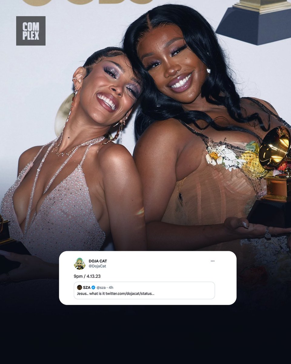 ComplexMusic's tweet photo. DOJA 🤞 SZA https://t.co/axpNSSRrMQ
