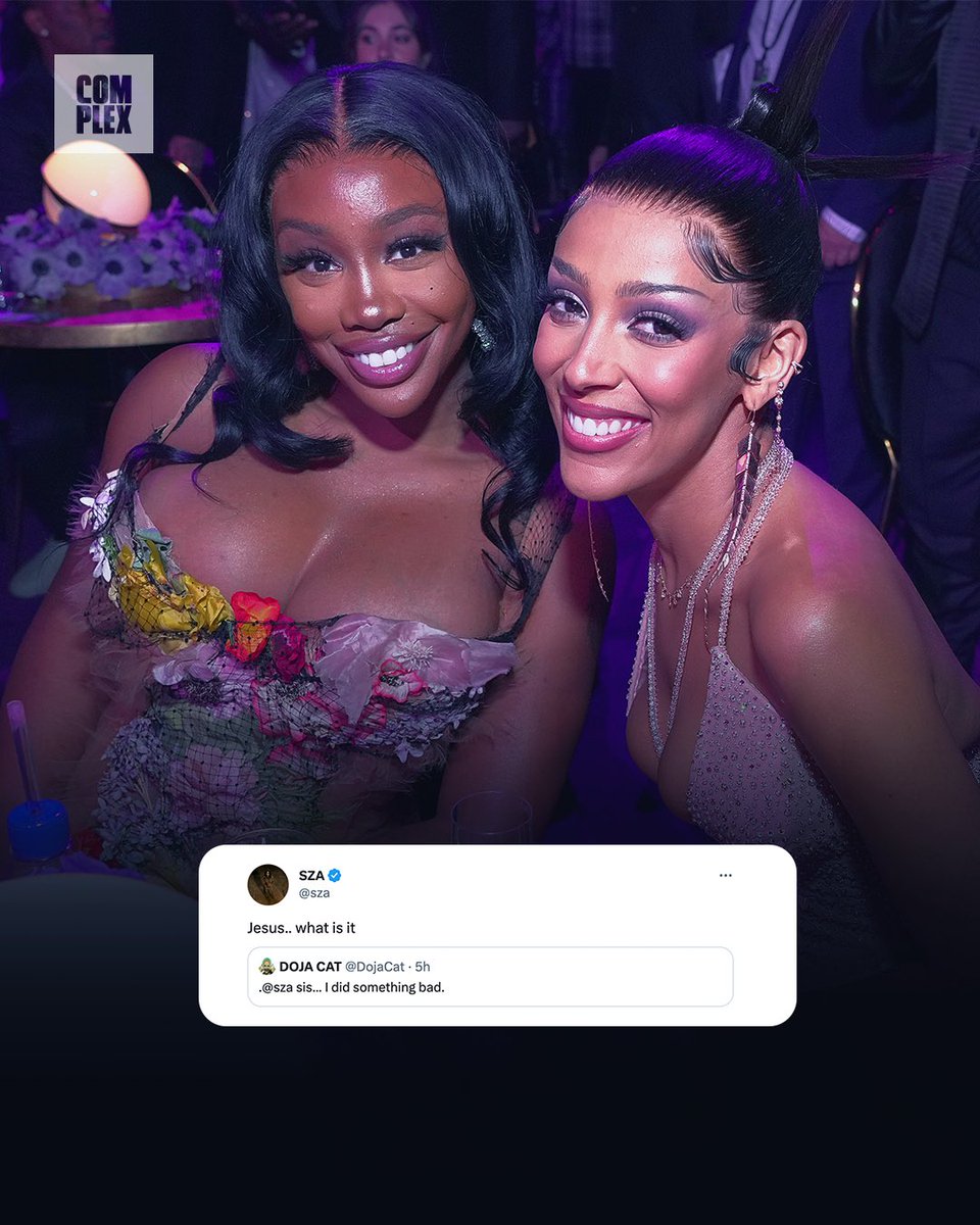 ComplexMusic's tweet photo. DOJA 🤞 SZA https://t.co/axpNSSRrMQ