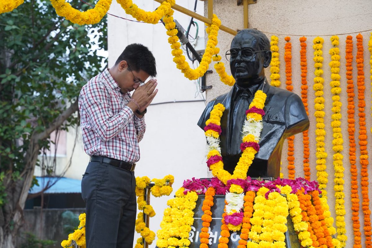 manish_gurwani's tweet photo. Paid tribute to Babasaheb Dr. B.R. Ambedkar Ji. #AmbedkarJayanti. https://t.co/IqwttvcXfj