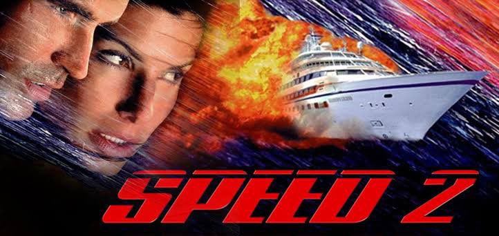 SchlockHorror's tweet photo. Just put on #Speed2CruiseControl. I’ve not seen it since I saw it in cinemas with my dad. I’m well aware of how hated it is, but I hope I have some fun with it all these decades later. Also, the first shot is clearly a stuntman with different hair and is not Jason Patric. https://t.co/WsYAJn1gFi