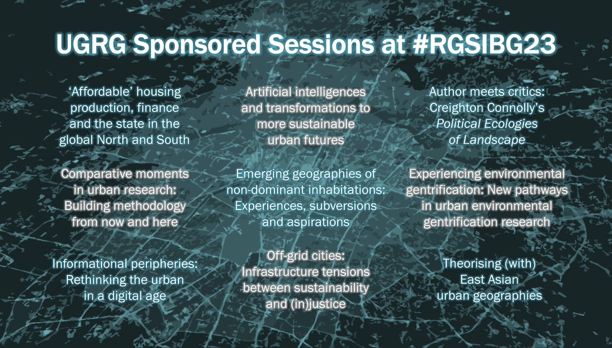 UGRGRGS's tweet photo. UGRG-sponsored sessions at #RGSIBG23 https://t.co/pV87k6rvEH
@RGS_IBG 
@Feeanciano @christinafatti
@Yimin_Zhao @thatjulieren
@urbancommune @shaunskteo
@AyonaDatta @FennaImara
@ParojShila
@PaulineMcGuirk
@SusannahBunce @internsrevolt
@t_a_gillespie @GlynWil72547199
@Creighton88 https://t.co/ZhQKYsRCGk