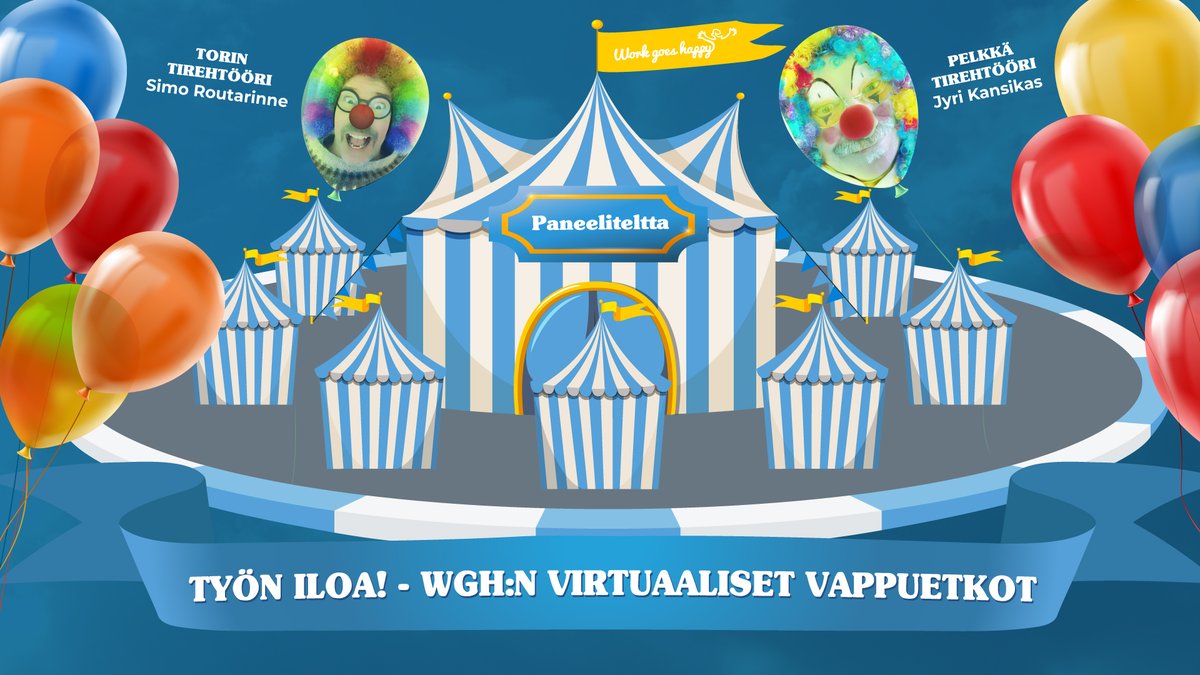 🥳T A S A N 2 viikkoa "TYÖN ILOA! Wgh:n virtuaalisiin vappuetkoihin!" 

Luvassa aivan mahtava iltapäivä.

Vapputori täynnä ohjelmaa.

Maksutta.

Olethan jo ilmoittaunut mukaan?
wgh.fi/tapahtuma/tyon…