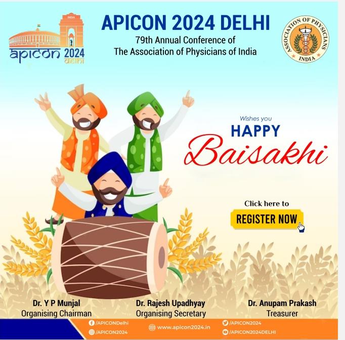 Apicon2024's tweet photo. APICON 2024, Delhi 

Wishes you 
Happy Baisakhi.....

Visit https://t.co/47EaJNihAE to register now. https://t.co/lJPBoNMt4F
