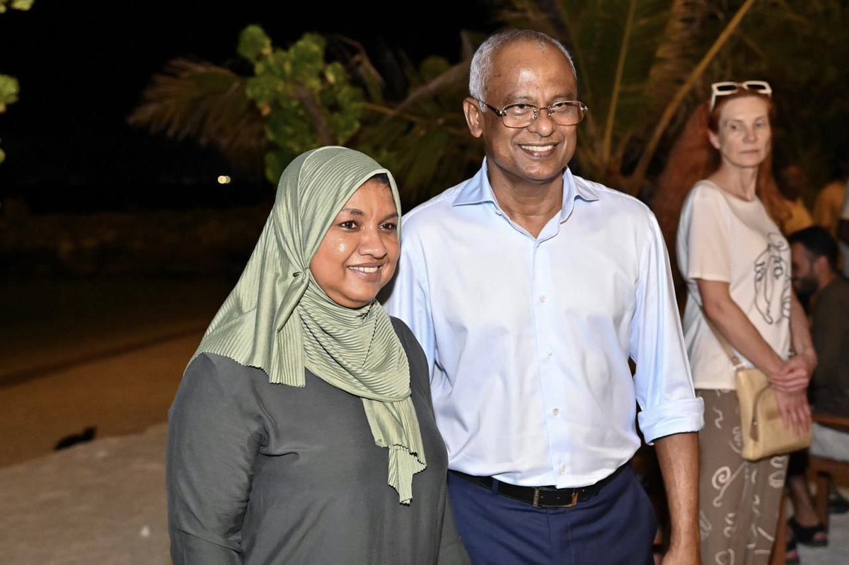 Thank you HEP <a href="/ibusolih/">Ibrahim Mohamed Solih</a> for joining   #Shaax2023 campaign Tharaaveeh event at our hotel. <a href="/abdulla_shahid/">Abdulla Shahid</a> <a href="/aasisaleem/">Asi saleem</a>   ✔️#VoteShaax 2⃣⚖️   #Ibu2023   #MDP2023