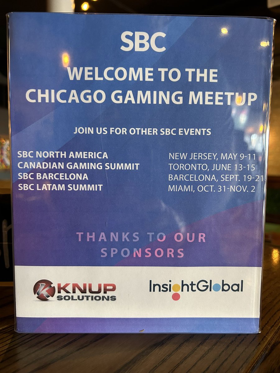 KnuppelRodney's tweet photo. Hell of a night. #KnupSolutions partnered with Nicole Fields and #SBC and #InsightGlobal to bring together nearly 30 of the sharpest gaming minds in the Chicago area. Outstanding night of food, drink, mini golf, and discussion! See many of you next month in Jersey! https://t.co/dS01KORCdG