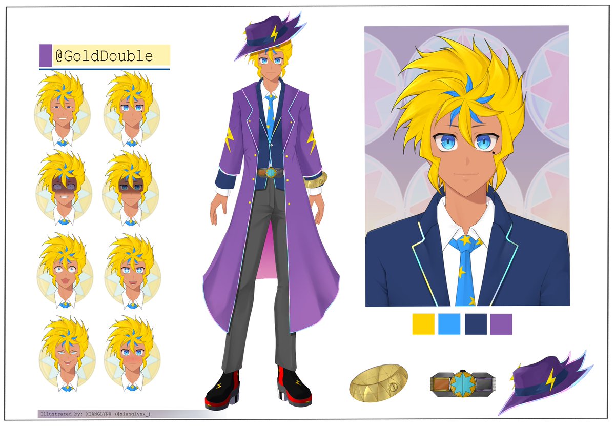 goldpiplup64's tweet image. "There won't BE a next time for you!"
My name is Gamma Kintaro, I'm an ex-teen idol turned detective!
While out solving cases, I do crime-fighting on the side as this city's "Kamen Rider", a masked hero! 
I do Twitch now since I saved the world! Come join! twitch.tv/golddouble