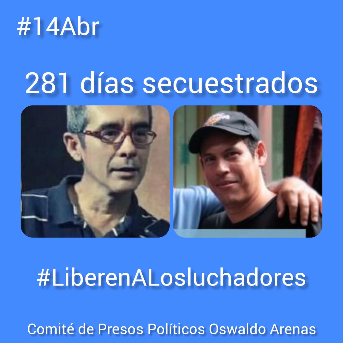 #14Abr #BastaDeInjusticia Reynaldo Cortés y Gabriel Blanco llevan 281 días secuestrados por el Estado Venezolano y en proceso de juicio con un expediente amañado por el juez corrupto José Mascimino Márquez... #LiberenALosLuchadores #SonInocente @volker_turk