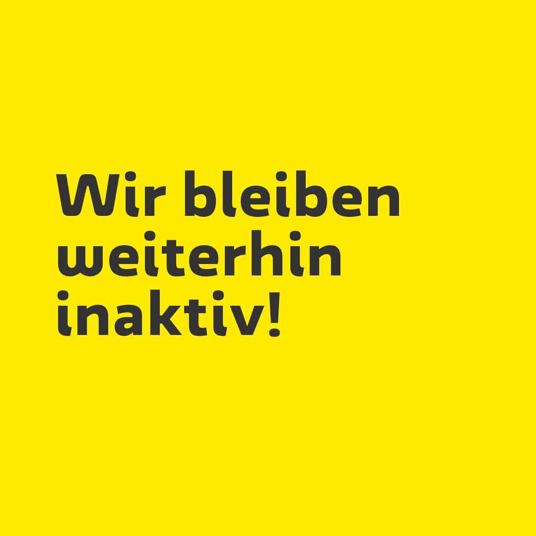 Das hat mehrere Gründe:
1. Nach Musks Übernahme und seinen ungerechten Entscheidungen haben wir eine Pause eingelegt. 
2. Die Situation ist leider aktuell unverändert. 
3. Deshalb: Wir bleiben weiter inaktiv. Du findest uns aber bei Instagram, Facebook, LinkedIn &amp; Mastodon 💪