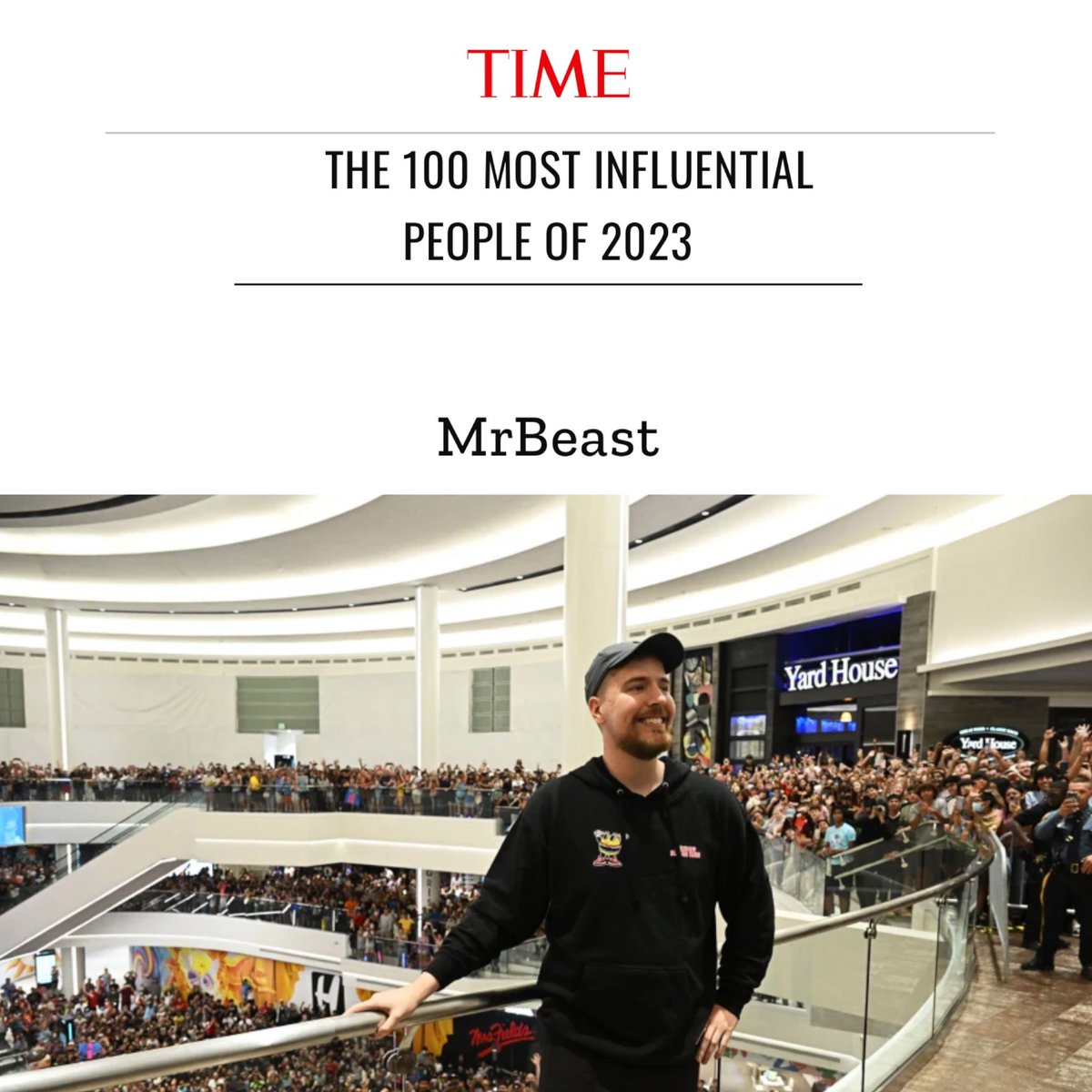 Dexerto's tweet photo. MrBeast made it on this year��s TIME 100 list https://t.co/Mjdw24qRHd