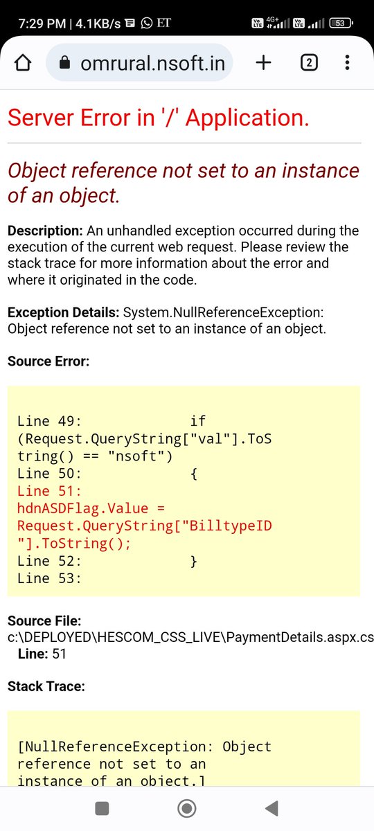 aviindblr's tweet photo. @HubliHescom Your portals are not working https://t.co/WISADlUhXm