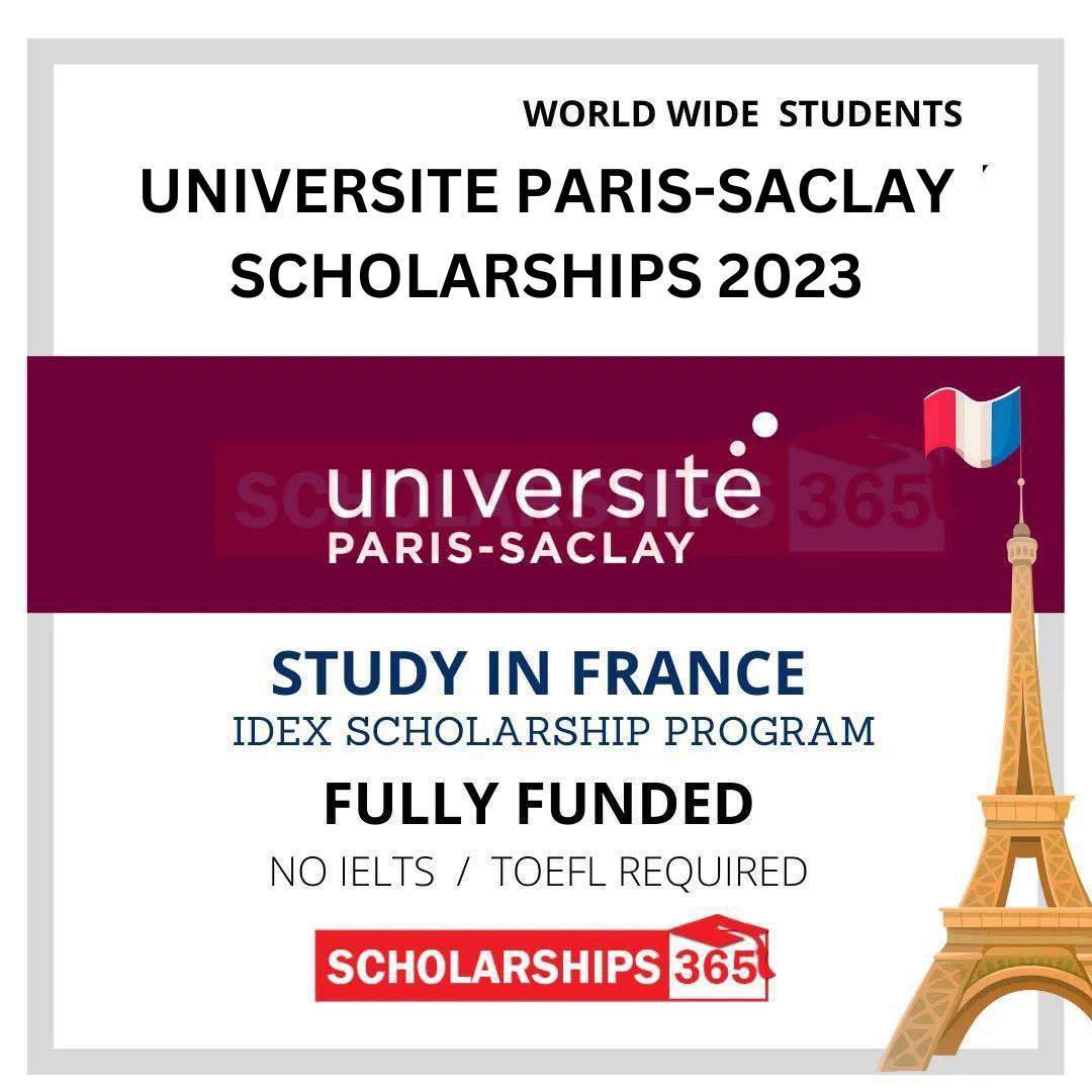 scholarship_365's tweet photo. Fully Funded France Scholarships 2023 - University of Paris-Saclay, France!

☑️World Students
☑️No IELTS/ No FEE

👉Link: https://t.co/00voMWzrRS

Degree: Multiple Programs

Benefits: Fully Funded

#Scholarships365 #france #Scholarships #studyineurope #studyabroad #europe #ielts https://t.co/RjQuknwrgg
