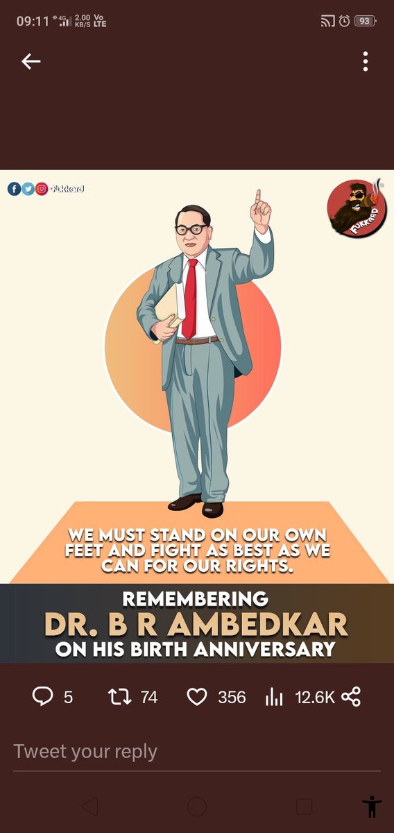 RameshDa5's tweet photo. न्याय और अधिकार की प्रेरणा देने वाली आत्मा को शत शत नमन।
🙏🙏💐💐
#AmbedkarJayanti https://t.co/2czf2Hk2dS