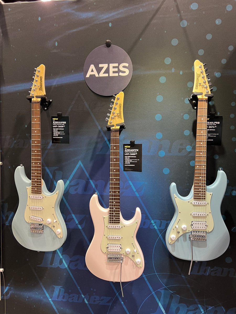 So cool to see these AZES at @officialibanezguitars booth❤️

#ibanez #ibanezguitars #ibanezazes #azes #newcolor #newcolors