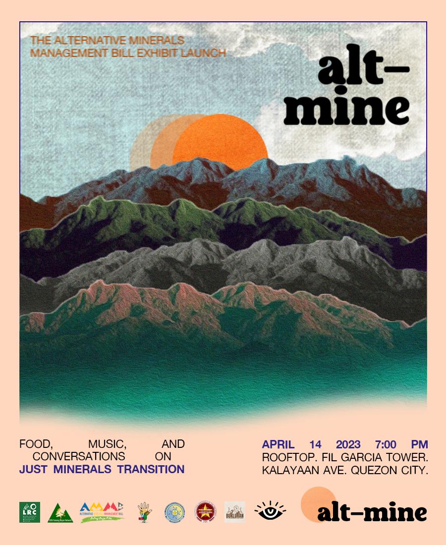 AngCathyKati's tweet photo. Punta kayo mamaya sa exhibit launch ng Alternative Minerals Management Bill (AMMB). Magkakaroon ng very substantial, concise, and updated na mining situationer + discussion tungkol sa just minerals transition. Free admission itu, at may libreng fudam din!

See sa rooftop, 7 PM! https://t.co/wOttsKq8A7