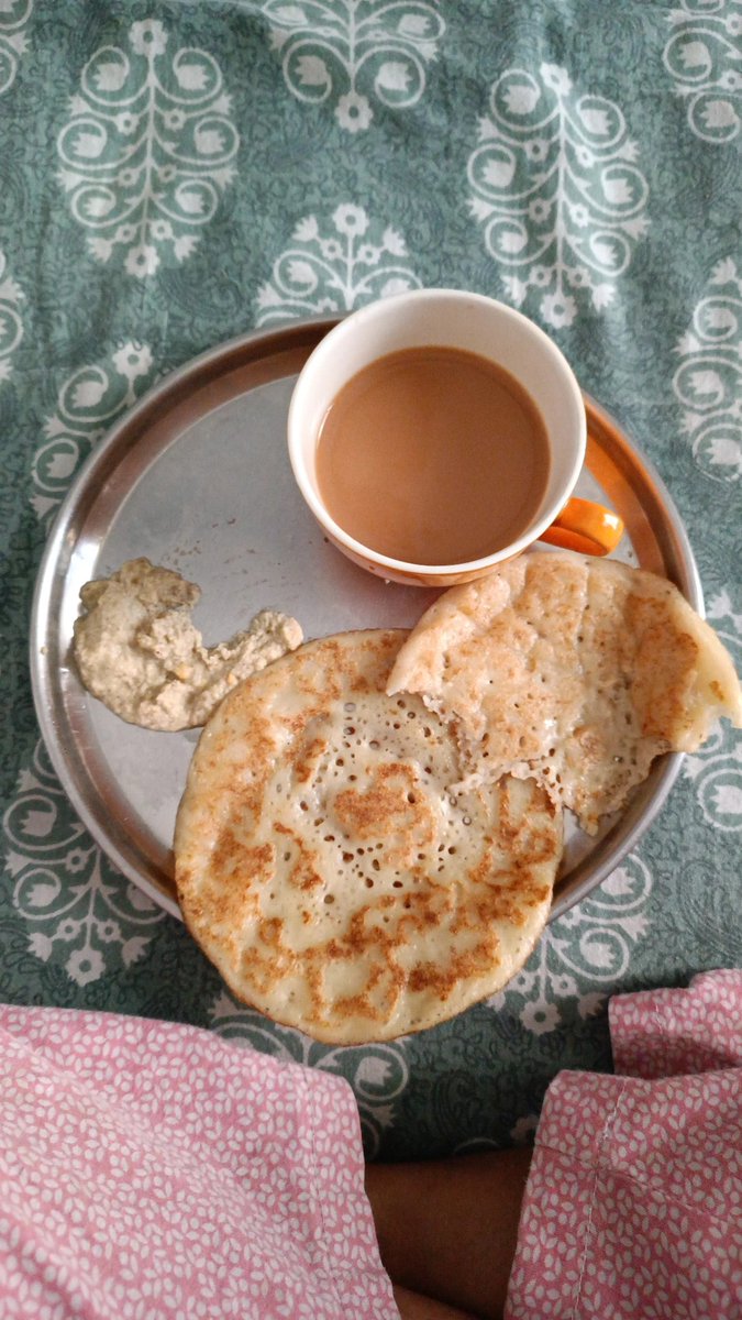 sircries_alot's tweet photo. I'm cured. mum made the fluffiest, softest set dosas and the best coconut chutney I've ever put in my mouth. https://t.co/cID6b7qdhY