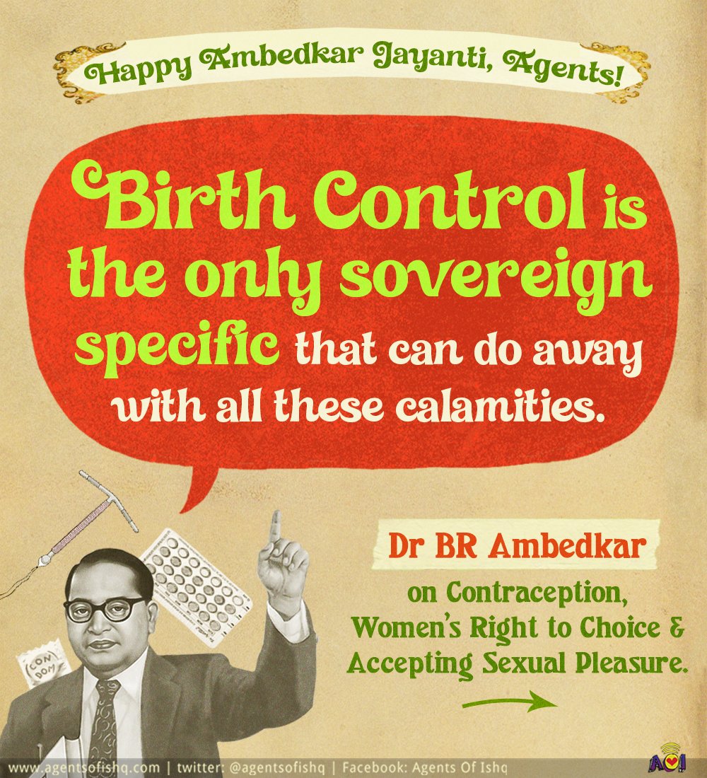 Happy #AmbedkarJayanti, Agents! Did you know that Dr. Ambedkar was a big proponent of birth control? Well, today’s #SocialLifeofIshq throws a spotlight on Dr. Ambedkar’s life as an OG Agent of Ishq! #DrAmbedkar #BRAmbedkar #OGAgentsofIshq #BirthControl