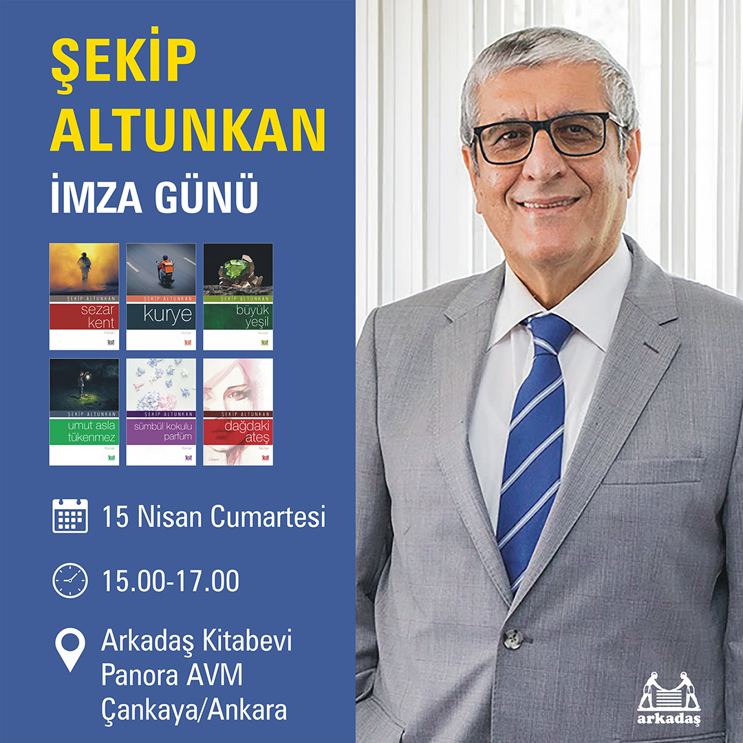 Şekip Altunkan, son romanı Sezar Kent ve diğer kitaplarını imzalıyor.

Tüm kitapseverler davetlidir.
15 Nisan Cumartesi Saat:15:00

#kitap #yenikitap #yenikitaplar
#imzagünü #ankara #etkinlik #arkadaşkitabevi <a href="/arkadaskitabevi/">Arkadaş Kitabevi</a> #sanat #edebiyat #imzalıkitap <a href="/panoravym/">panoravym</a>