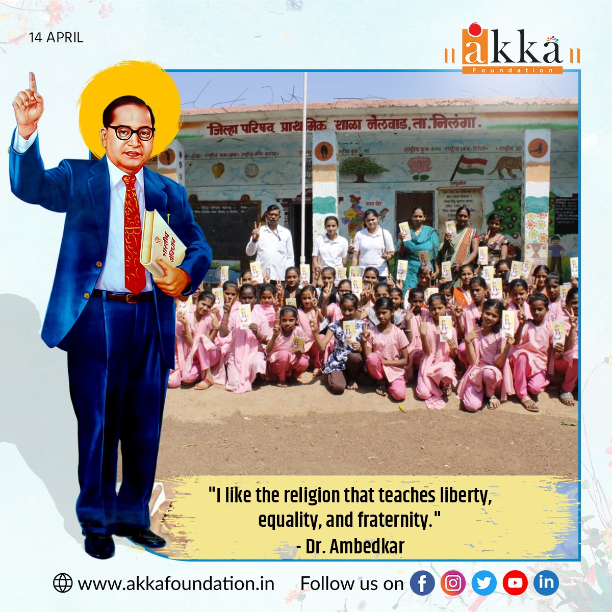 For a successful revolution, it is not enough that there is discontent. What is required is a profound and thorough conviction of the justice, necessity and importance of political and social rights.

#BRambedkar #Visionaryleader #Great_Economist
#projectanandi #AkkaFoundation