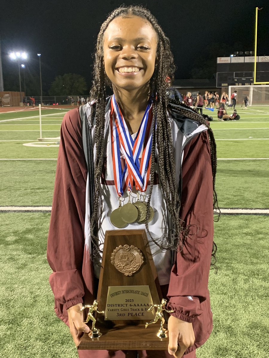 Congratulations Te’Anna Harlin. 
District Champion

Triple Jump Champion 38’ 2-2.5
100 Champion - 11.61
4x100 Champion - 46.50
4x200 Champion - 1:37.95 
<a href="/tea_harlin23/">tea_harlin23</a>