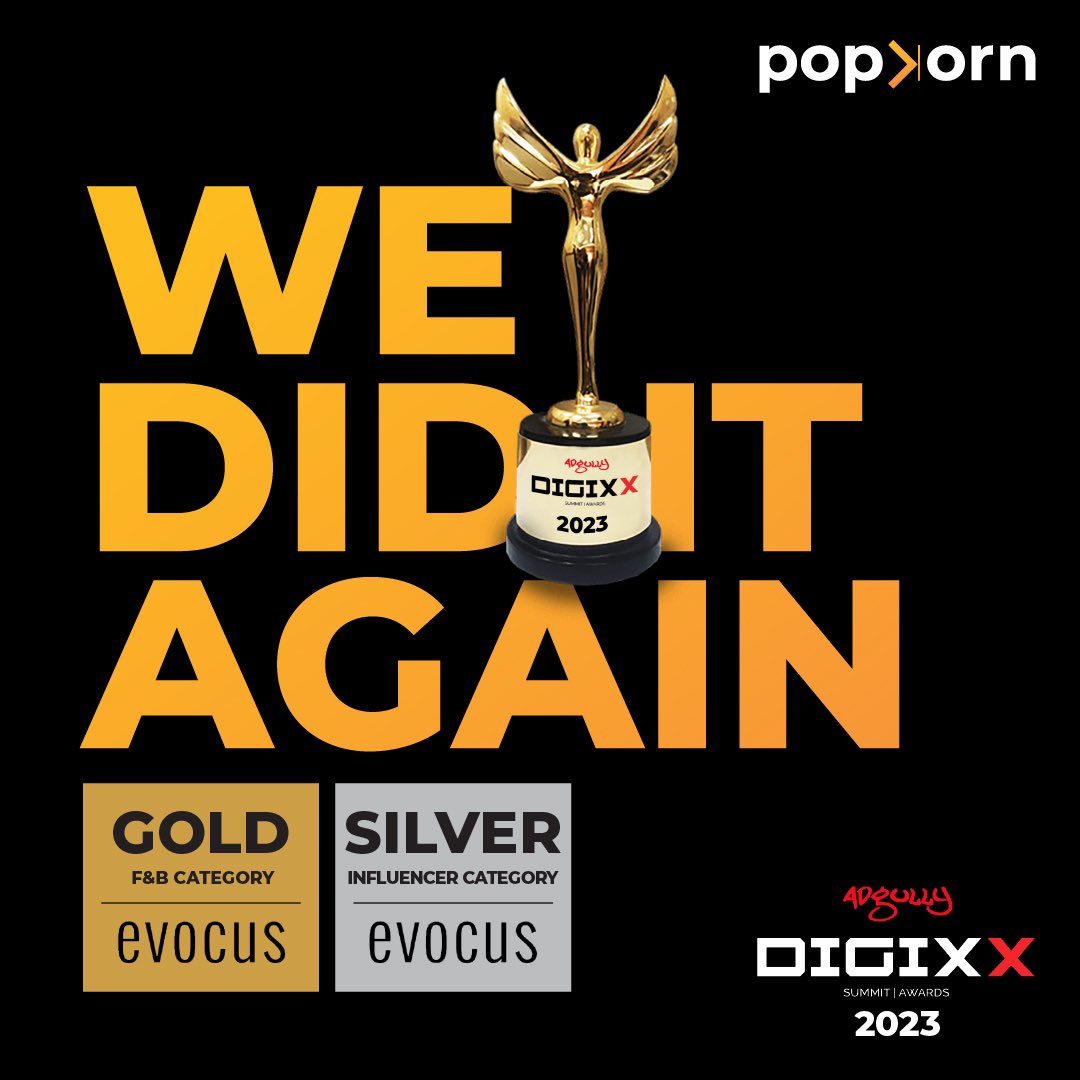 wearepopkorn's tweet photo. Give us a moment, we’re doing the happy dance👯‍♀️
We’re proud to share that popkorn has won a gold and a silver at Digixx 2023 for its work on evocus.
Thank you for all the love and support!
Back to the happy dance👯‍♀️

#digitalmarketing #creativeagency #popkorn #awards #digixx2023 https://t.co/w7pqZ5bhO6