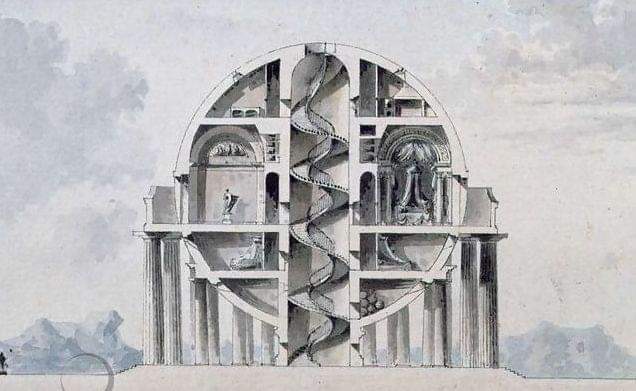 areasvellas's tweet photo. Antoine Laurent Thomas #Vaudoyer 1756-1846
DESIGN FOR A SPHERICAL HOUSE, 1784
#architecture #arquitectura #drawing #plan #section #elevation
https://t.co/NmtpRswHRa
https://t.co/fyFgzAo4SU https://t.co/FGclgwgUWK