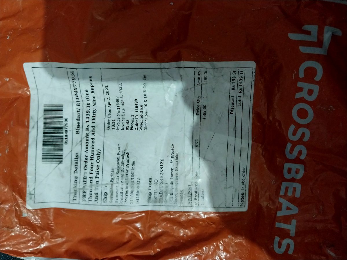 Suyashkar_'s tweet photo. And its been 7 days passed but issue yet not  resolved  and I am facing issue since day 1.
No any customer care executive yet contacted me.

So kindly resolve the issue.
#help #crossbeat_support. https://t.co/l5Yn44hmM3