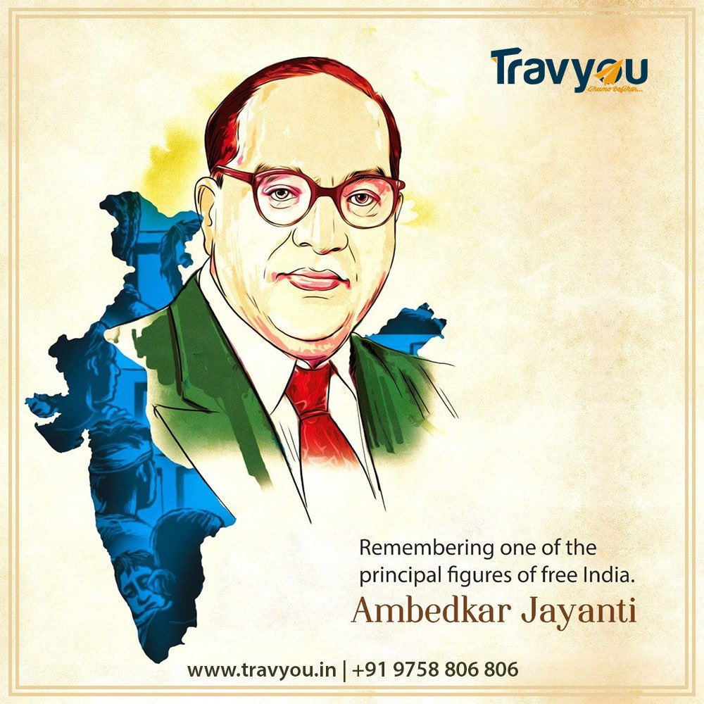 Travyou's tweet photo. Remembering Dr. B.R Ambedkar, the Father of the Indian Constitution, on the occasion of his birth anniversary.

#AmbedkarJayanti2023
#AmbedkarJayanti https://t.co/gv7PndQFT2