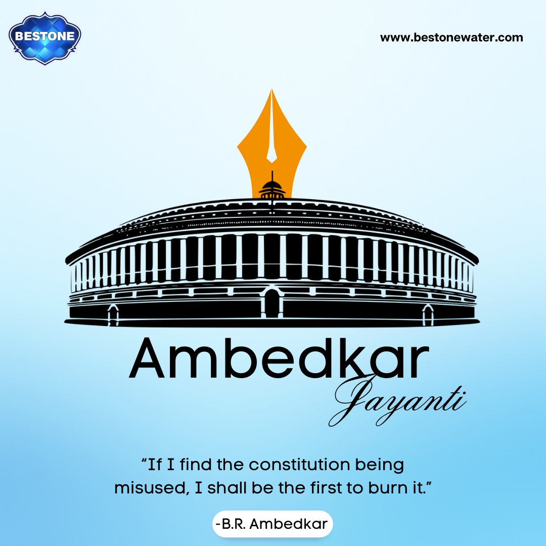 bestonewater's tweet photo. A nation becomes strong when the people of the nation are strong, let us take inspiration from B.R. Ambedkar and become like him. Best wishes on Ambedkar Jayanti!
#Ambedkar  #ambedkarjayanti #india #fatherofconstitution #drbabasahebambedkarjayanti #ambedkar_jayanti https://t.co/z0ixh6Vbjd