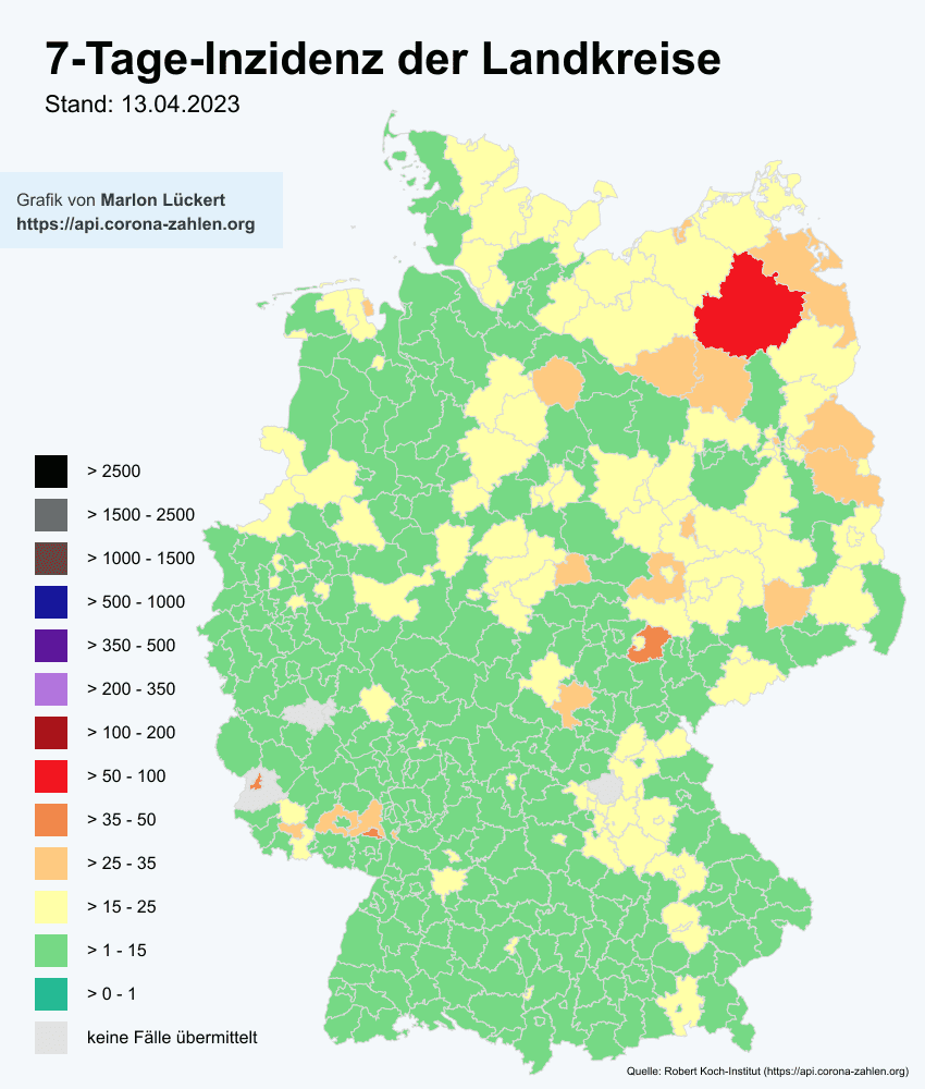 CoronaBot_DEU's tweet photo. 🇩🇪 #Corona Statistiken am 14.04.2023 🇩🇪

🦠 Aktiv Infiziert: 62.054
☠ Todesfälle: 171.748 (+151)
🏥 Genesen: +5.026

⚠ Neuinfektionen: +3.346
↗ 7 Tage R-Wert: 0,87

🪄 Inzidenz: 12,23 https://t.co/N3FWVUoxFj