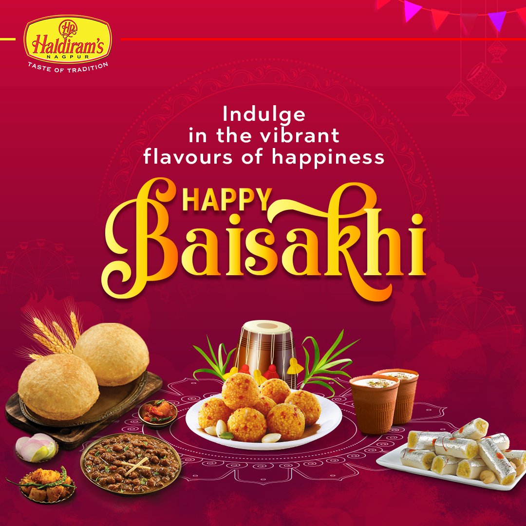 Celebrate Baisakhi with true authenticity at Haldiram's! Indulge in our delicious sweets and snacks, and make your celebrations even sweeter. #Haldirams #BaisakhiCelebrations #PunjabiDelights #SweetsAndSnacks #indulgeindeliciousness #haldiramsnagpur #haldirams #nagpur