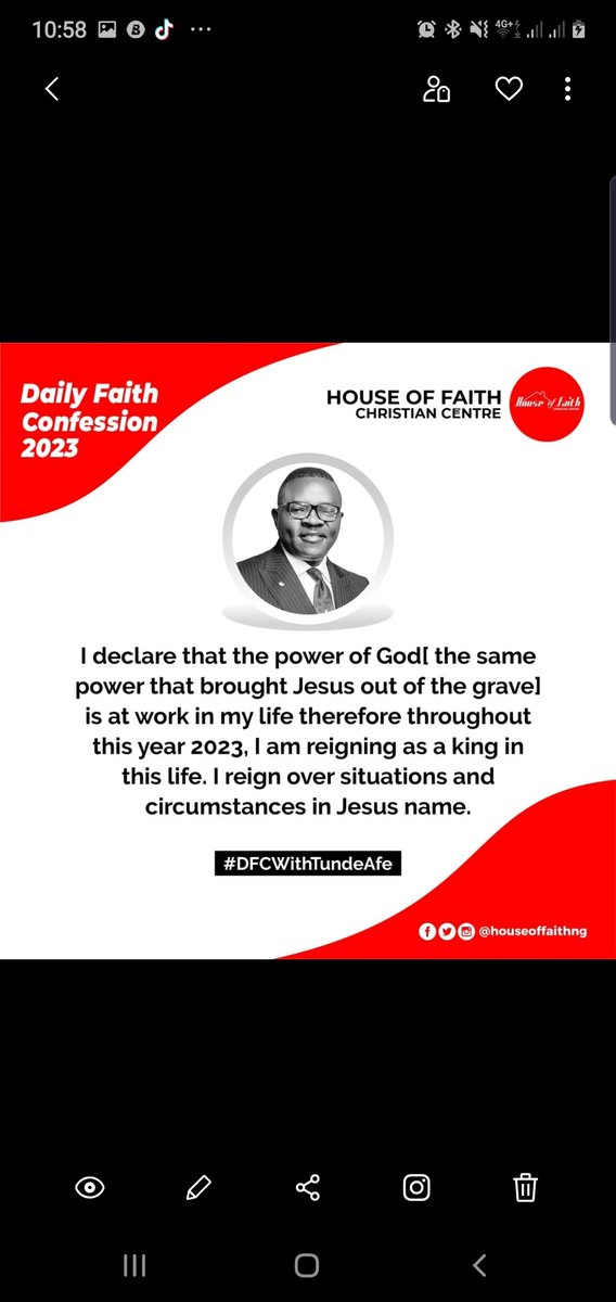 psttundeafe's tweet photo. Declare this with me:

I declare that God's power is at work in my life therefore through out this year 2023, I am reigning as a king in Jesus name. https://t.co/hgITns2htq