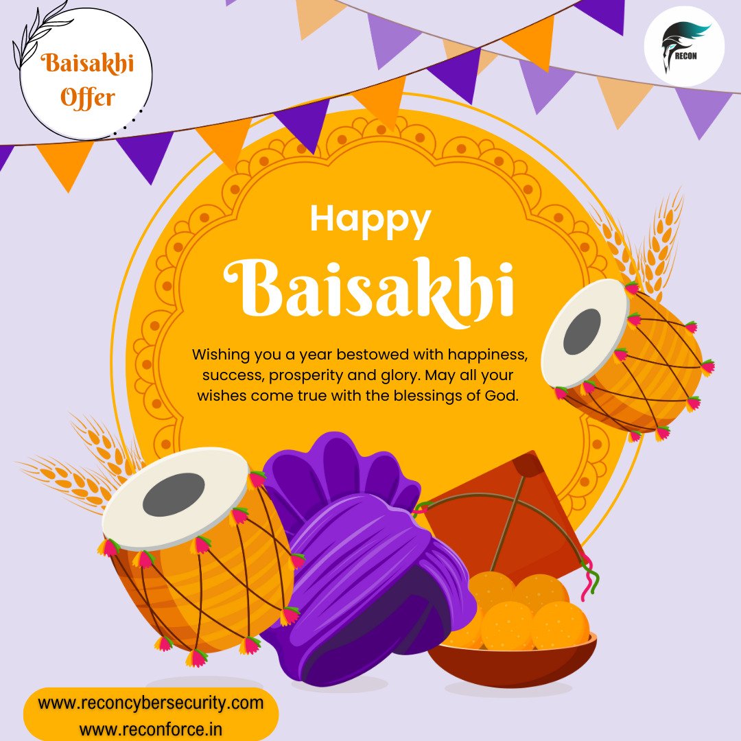 Recon Cyber Security wish u all Happy Baisakhi
Baisakhi, a time of cheer,
When harvest season is finally here.
People dance and sing with glee,
And dress up in colors so bright to see.
#baisakhi2023 #baisakhifestival #CyberSecurity #DiplomaCourses #CybersecuritySkills #itcompany