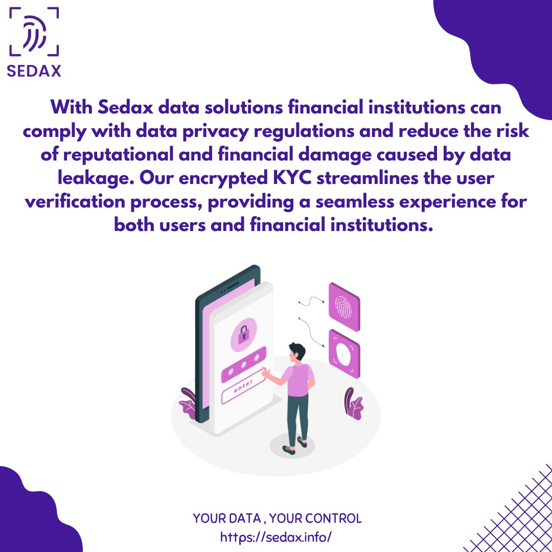 Sedax_DS's tweet photo. Our encrypted KYC makes user verification seamless and secure, helping financial institutions comply with data privacy regulations.
.
.
.
#encryptedkyc #Decentralization #digitalidentity #IdentityTheft #cybersecurity #KYC #Aadhaar #dataprotection https://t.co/QrepSRT3FP