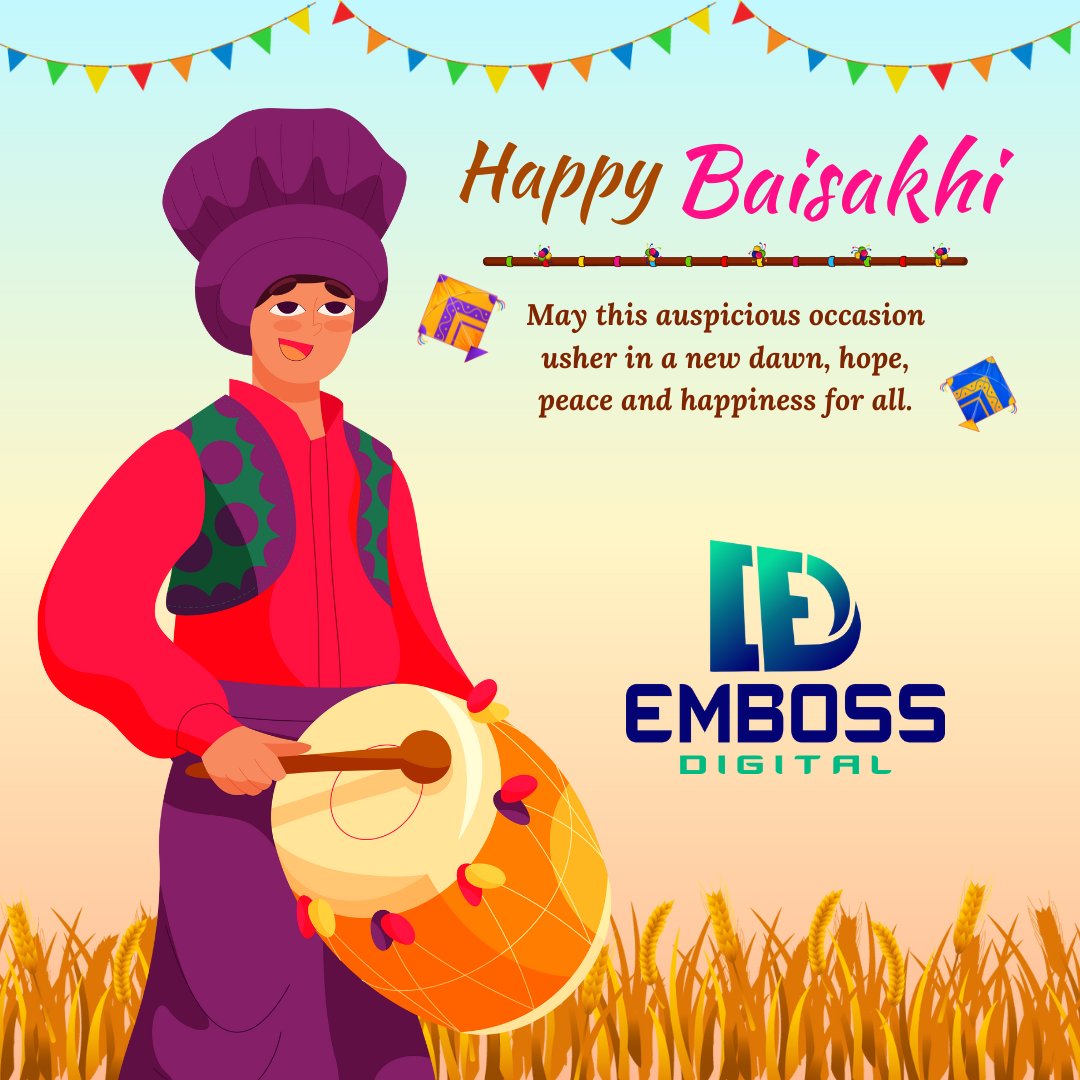 EmbossDigital's tweet image. Our warm greetings on the auspicious occasion of Baisakhi, Bohag Bihu, Puthandu, and Maha Bishuba Pana Sankranti.

May the festivities and the new year usher in happiness and prosperity in the lives of our people.

#HappyBaisakhi #embossdigital