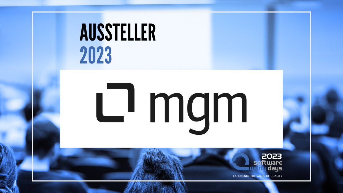 Wir freuen uns mgm als Aussteller begrüßen zu dürfen!

mgm bietet ein integriertes Dienstleistungsportfolio mit den Schwerpunkten A12 Enterprise Low Code-Plattform, Sustainable Software Engineering und der Implementierung von Enterprise-Projekten.

#swqd #swqd2023 #conference