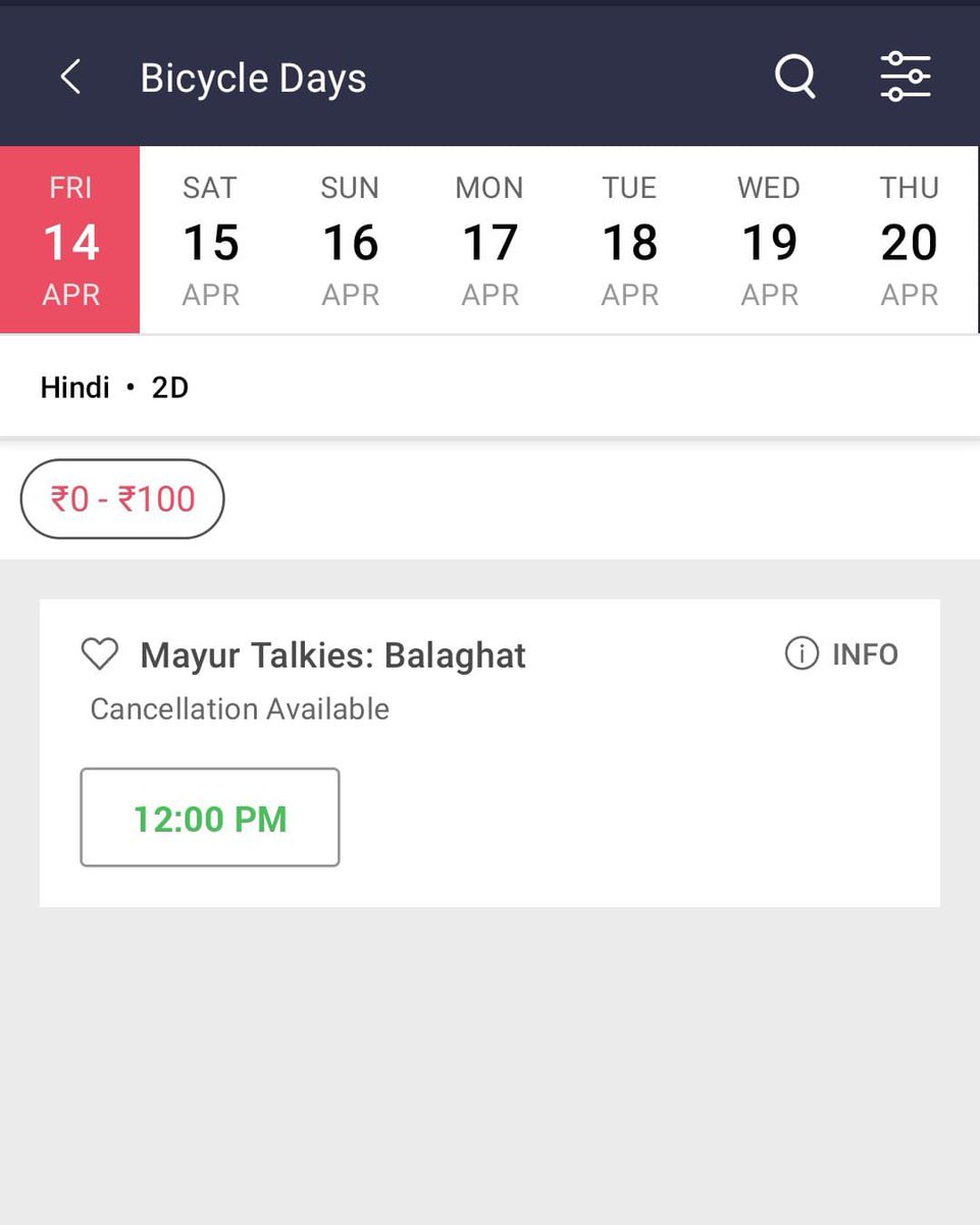 devyani_anant's tweet image. GOREGAON : PVR ICON OBEROI MALL- 12:50PM
THANE :  INOX, Korum Mall - 1:05PM
PANVEL : PVR ORION MALL - 2:30PM
BALAGHAT: Mayur talkies - 12:00PM
Mandela : Kingfisher Multiplex 12:30PM, 3:30PM
PARASIA : ASCON Multiplex - 12:15PM , 3:15PM
ALKA Multiplex : Chhindwara -12:30PM 6:30PM