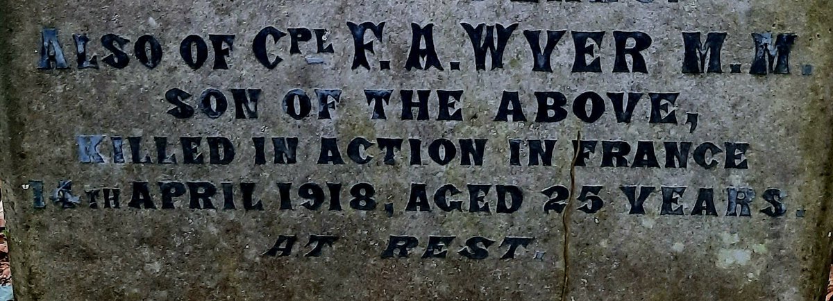 InscriptionsWw1's tweet photo. #RememberedHere
Corporal Francis Arthur Wyer MM
Killed in action in France 14 April 1918
Aged 25
"AT REST"
#StJohnTheBaptistChurch #Wolverley #Kidderminster
#WW1 #LestWeForget
Online records via https://t.co/KTuLMwK8cX https://t.co/4u9Z9oYHIT