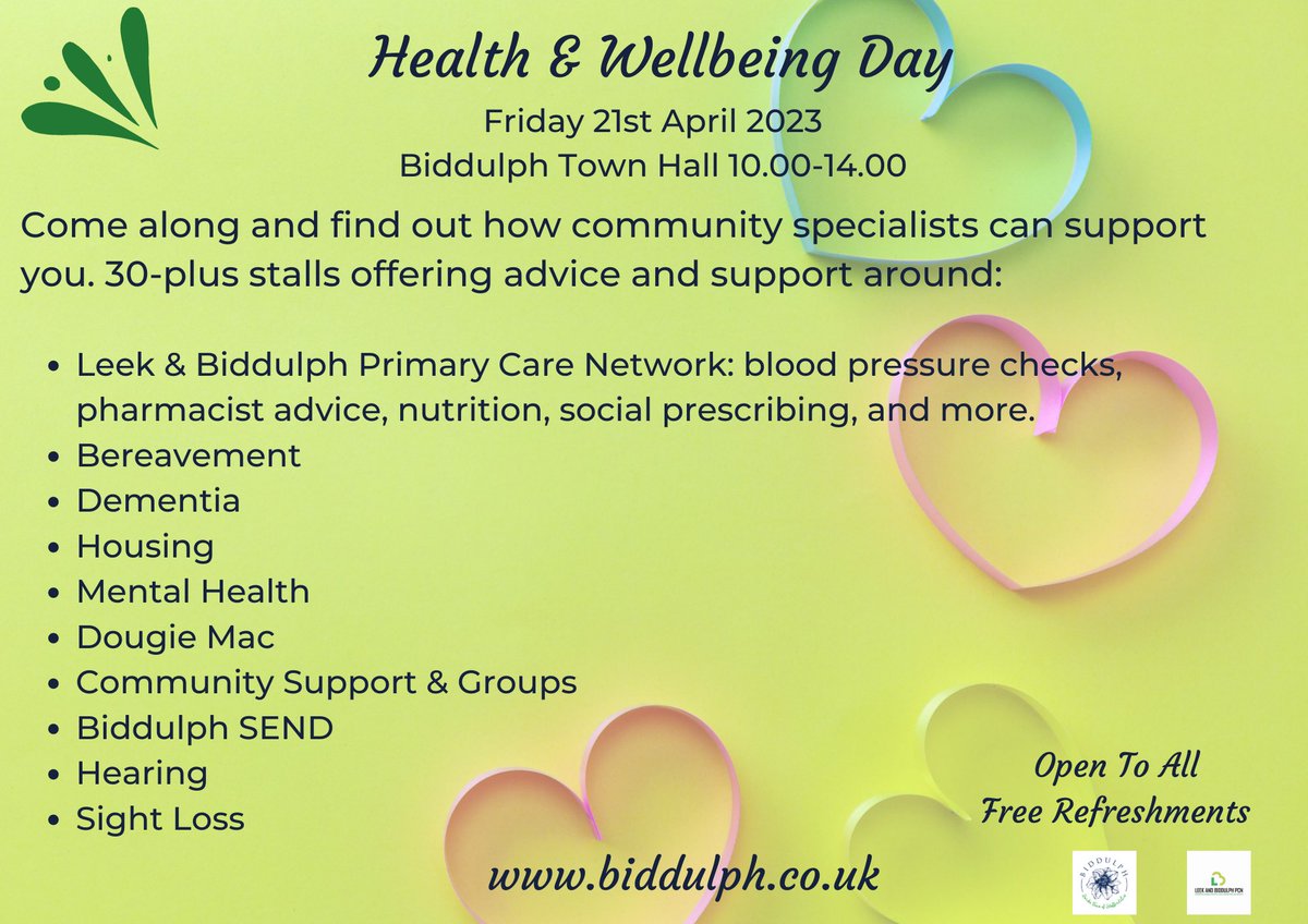 ZcooperLaura's tweet photo. Biddulph Town Council event Friday 21st April https://t.co/hUW75ZsL25