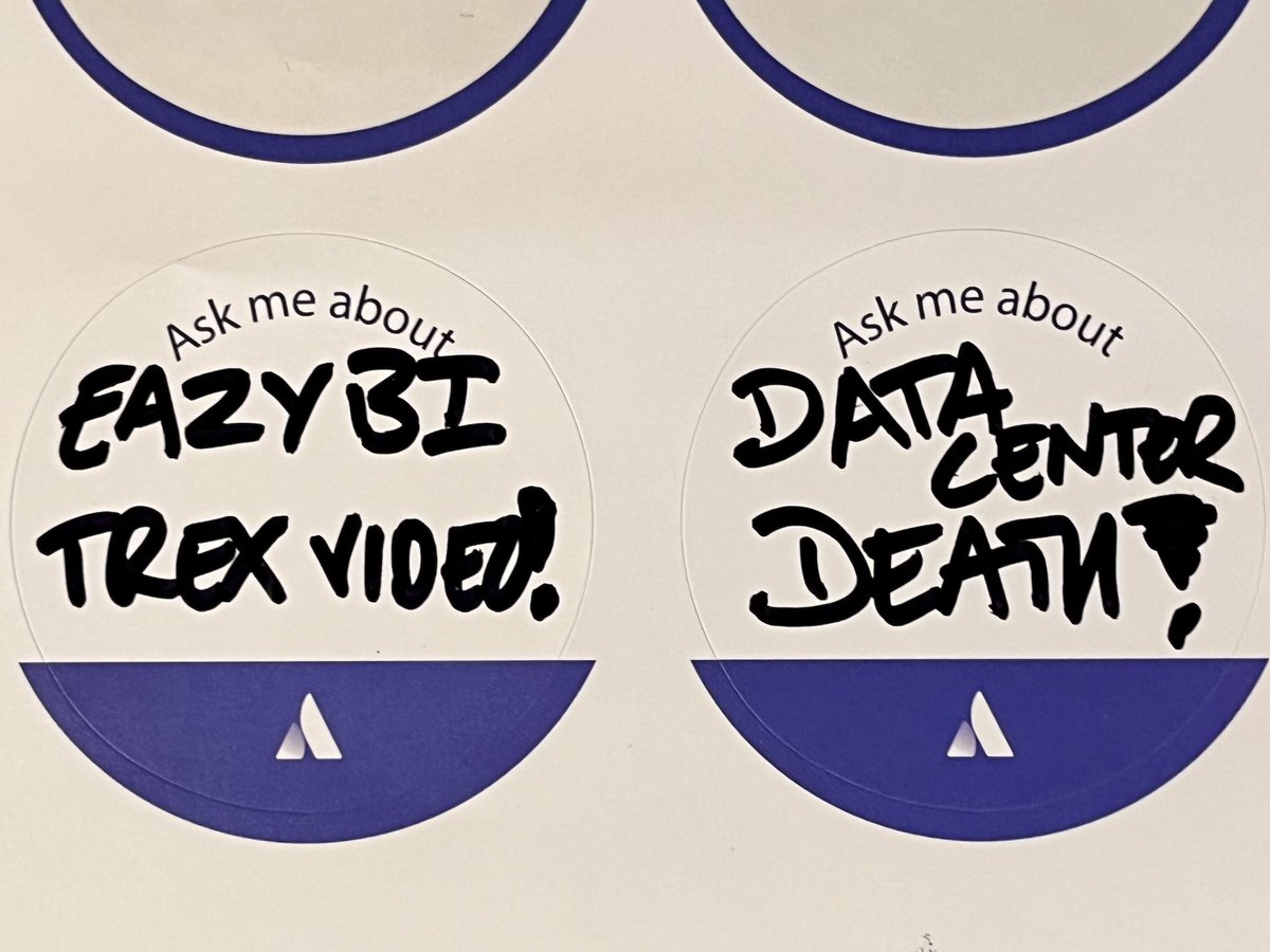 TheFunManAndy's tweet photo. @theJiraguy I turned up to #ACEToronto last night and some A^hole had written this on the attendee stickers (pic) 😳 💀
Must be a “Dinosaurs are extinct joke”….?? 🦖 🤔
I didn’t get it……
🤡 🤥 https://t.co/1BzO6tV7mf