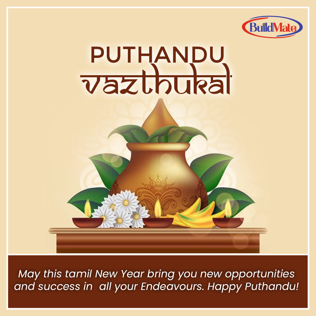 buildmate_india's tweet photo. Wishing you all a very Happy Puthandu 🎉🌺🙏🏽

Buildmate Projects Pvt. Ltd wishes you a blessed and joyful Tamil New Year! 

#HappyPuthandu #TamilNewYear #Buildmate #NewBeginnings #Prosperity #Positivity #Gratitude #Hope https://t.co/xmEMzcv3Vj