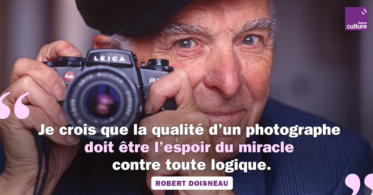 14 avril 1912 : naissance de Robert Doisneau. Aussi sensible aux douleurs des hommes qu'aux plaisirs simples de la vie, ce poète de l'image est incontestablement l'un des plus grands représentants de la photographie humaniste.
➡️ l.franceculture.fr/N8U