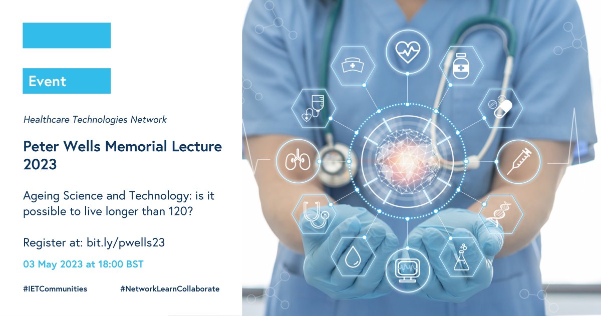 IET HealthTech (@iethealthtech) on Twitter photo Join us for our upcoming event as Dr Ronjon Nag <a href="/Stanford/">Stanford University</a> <a href="/R42group/">R42</a> discusses how #AIinhealthcare may be able to extend the human lifespan beyond 120 years. 
Don't miss out on this thought-provoking discussion! #HealthTech #PeterWells
Register here: bit.ly/pwells23 Join us for our upcoming event as Dr Ronjon Nag <a href="/Stanford/">Stanford University</a> <a href="/R42group/">R42</a> discusses how #AIinhealthcare may be able to extend the human lifespan beyond 120 years. 
Don't miss out on this thought-provoking discussion! #HealthTech #PeterWells
Register here: bit.ly/pwells23