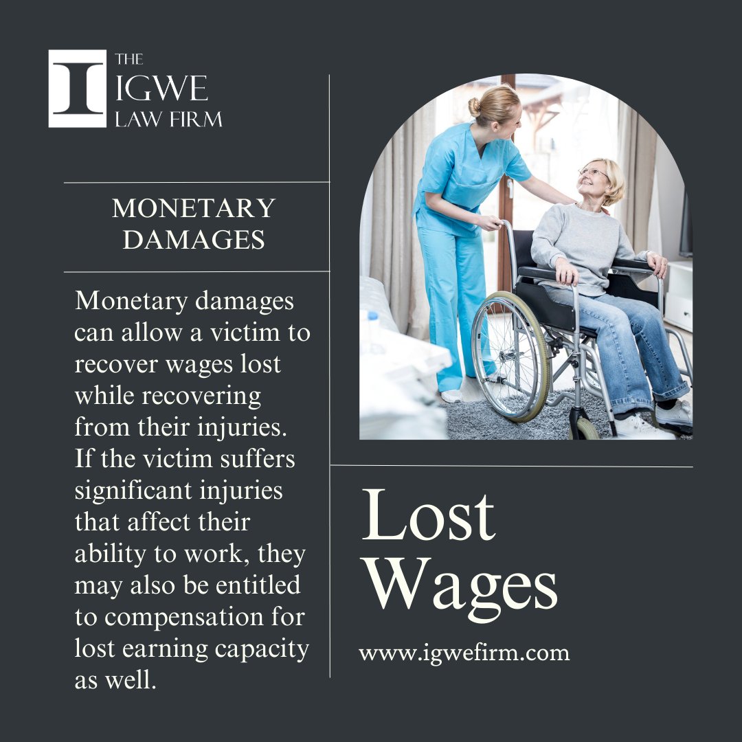 IgweFirm's tweet photo. Monetary Damages: Medical Bills, Costs of Living With a Disability, Lost Wages, Repair/Replacement of Personal Property. Feel free to contact us to learn more about the importance of working with an attorney when filing a personal injury claim.

#accidentalart #accidentes https://t.co/zV4i0M8SQD