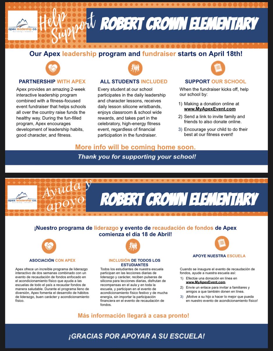 Apex is coming to Robert Crown! 
<a href="/RobertCS118/">Robert Crown School</a>