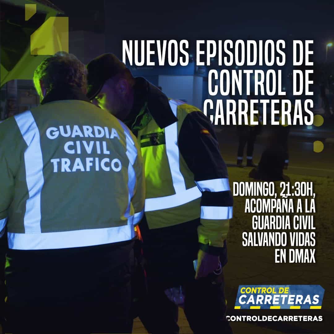 guardiacivil's tweet photo. 📺 Mañana, a las 21:30, no te pierdas en @DMAX_es los nuevos episodios de #ControlDeCarreteras y descubre casos reales a los que se enfrenta a diario el personal de nuestra #AgrupacióndeTráfico 🚔.
#RecaudandoVidas #SeguridadVial #TrabajamosParaProtegerte https://t.co/JY28HukUuv