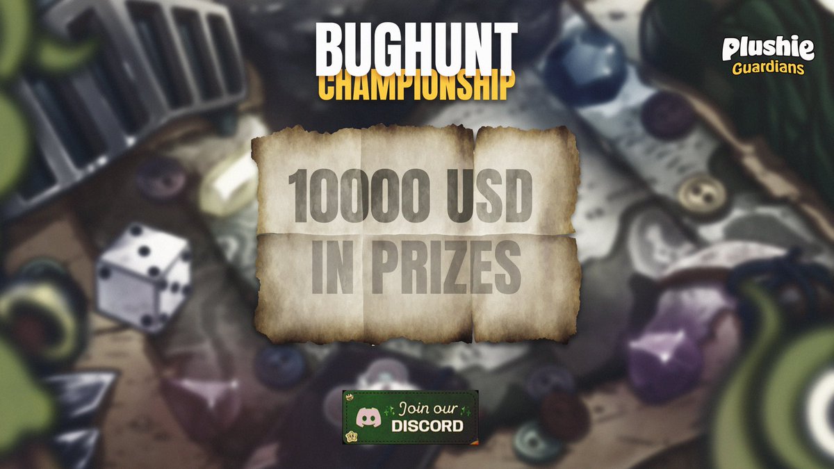 GM GM! Yo, Plushies!  🧸✨

The bughunt championship is officially open and we're calling all the best players to grab their swords and join the hunt! 🦾🔥

It's time to squash those pesky bugs once and for all.  

link 👇
plushie-guardians.gitbook.io/whitepaper/bug…