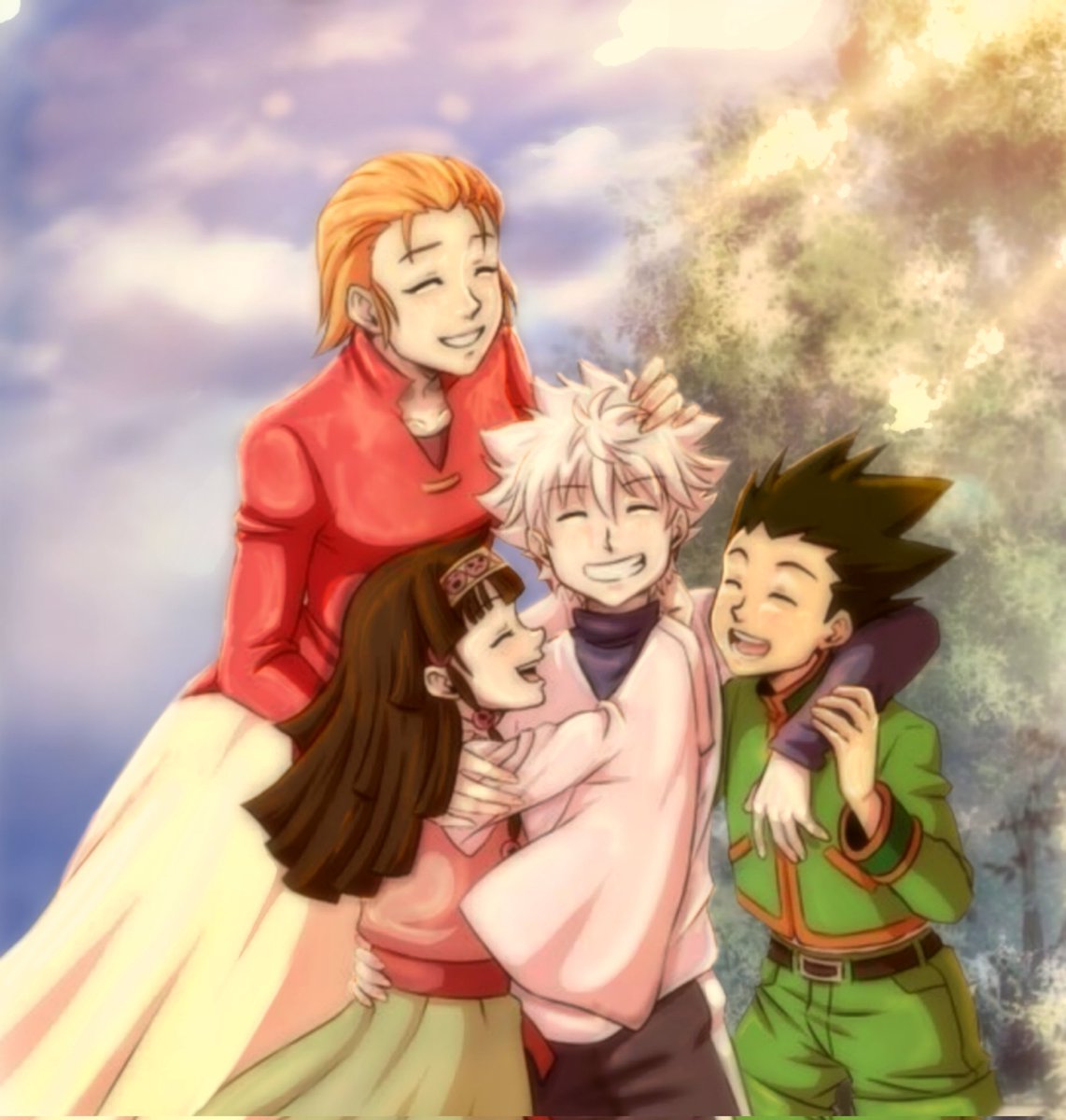 My edit of <a href="/Lorelei_Cloud/">Lorelei@Commissions Open</a> art for this cute family<3🧡❤️
I wanted to imagine them together in Gon's village so I used this background✨️
#HunterxHunter #GonFreeces #KilluaZoldic #AllukaZoldic #MitoFreeces